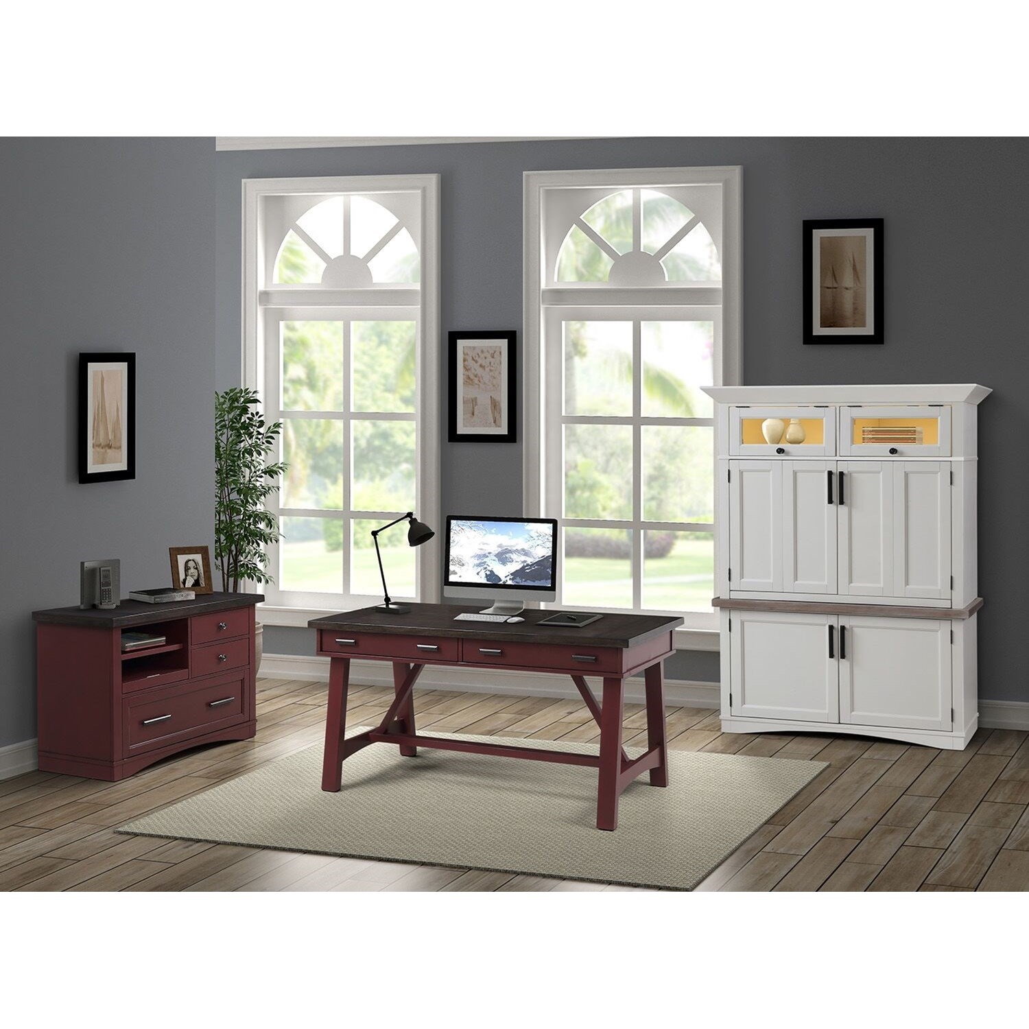 Parker House Americana Modern Transitional Office Workstation Sheely